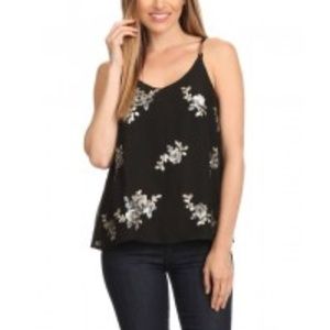 Flower Sequin Tank